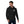 Male model wearing black hoodie with white Nopaune logo on chest