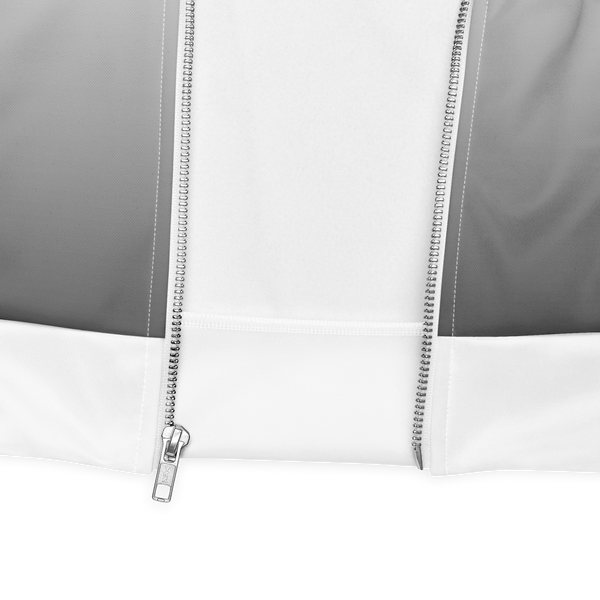 Close-up of the Once Shaded jacket’s zipper and fabric texture by Nopaune.
