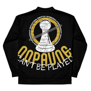 Back of a sublimated bomber jacket by Nopaune.