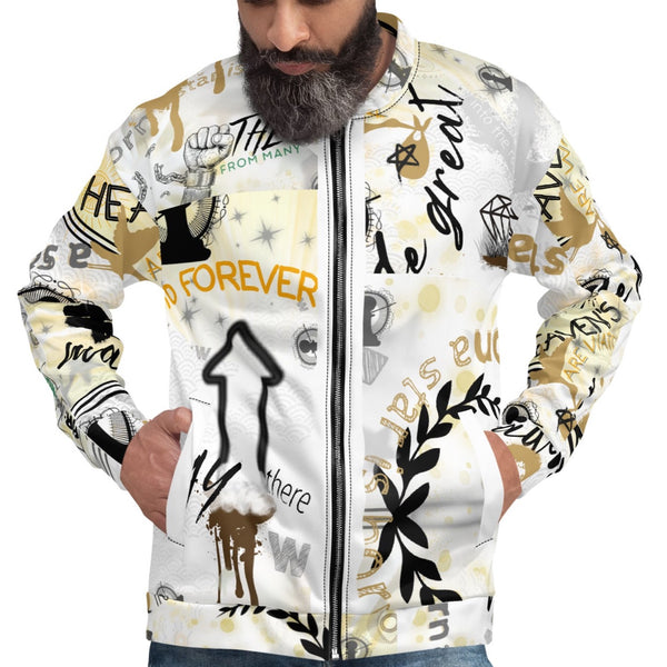 Man wearing a sublimated jacket by Nopaune.