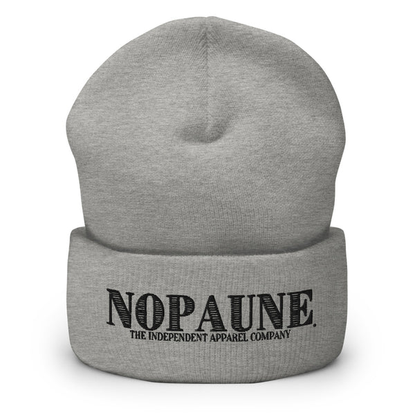 Cuffed Beanie - Gray/Black-Lettered - Basic