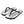 White flip-flops with black toe straps, facing the camera at an angle. The words 