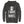 Display of the back of a dark-gray hoodie. Printed on the back of the hoodie, in white, are the words 